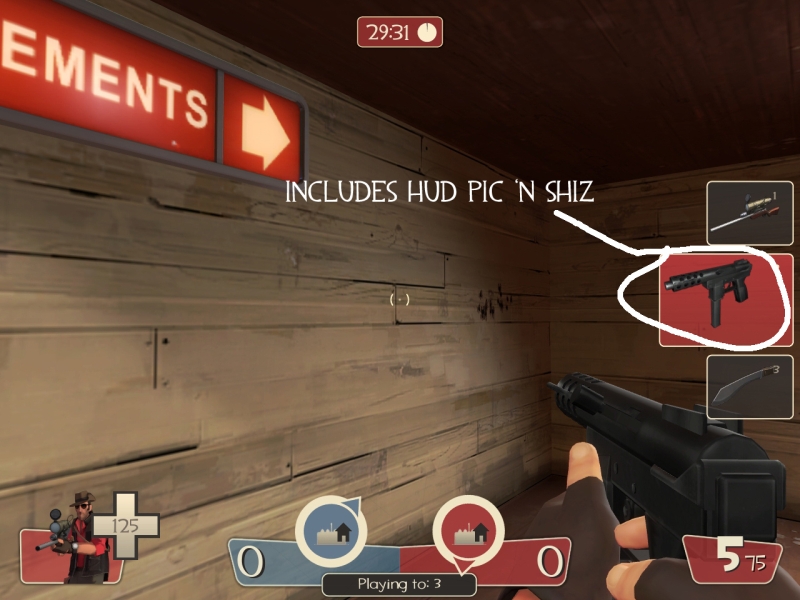 Tec 9 for Sniper SMG