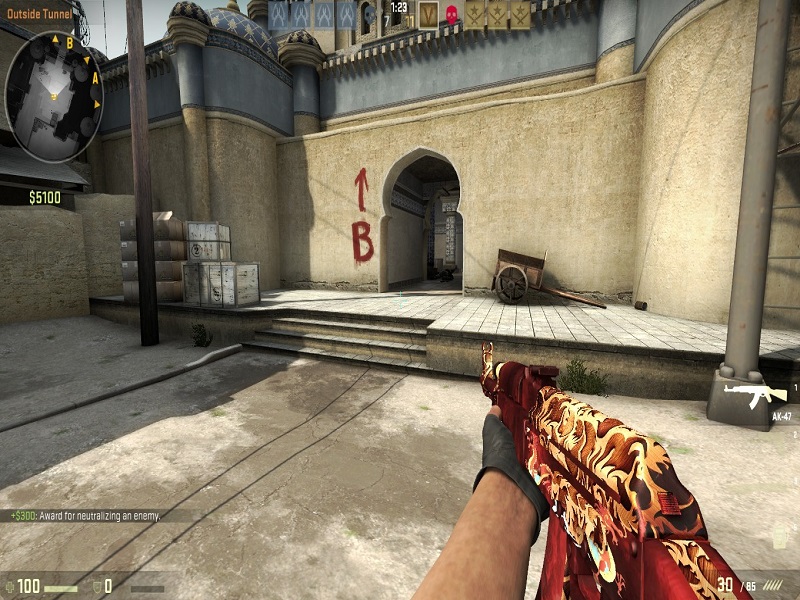 AK47 Red Gold Dragon 