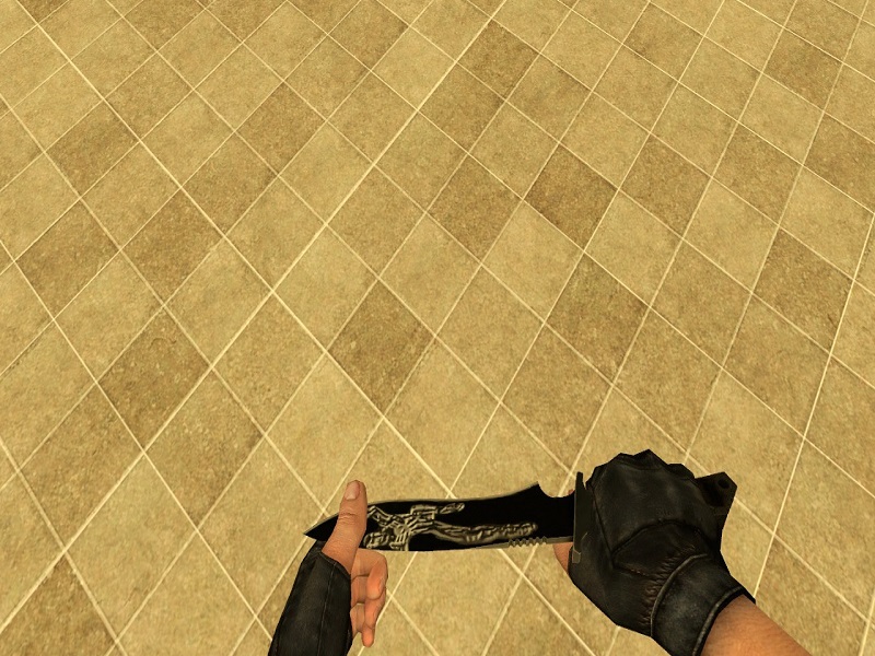 Black Embossed Spiderman Knife