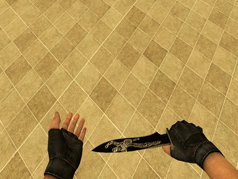 Black Embossed Spiderman Knife