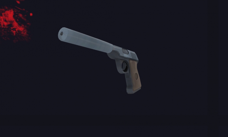 Silenced pistol