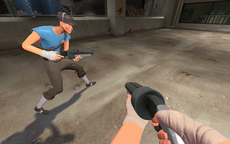 Scattergun With White Handle