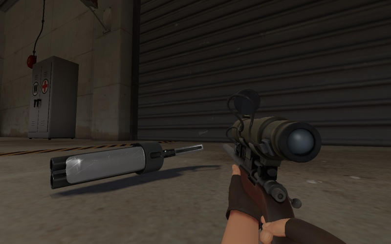 Scattergun With White Handle