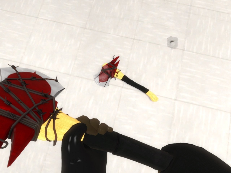 Gray and Red Axetinguisher